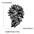 Large Crystal Leaf Cluster Brooch in Nine Colors Decorative Lapel Pin view 9