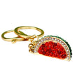 Mixed Watermelon Slice and Full Crystal Watermelon Keychains with Blue Loops view 5