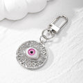 Gold and Silver Tone Openwork Rhinestone Evil Eye Clip Keychains view 8
