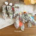 Printed Ribbon and Bead Tassel Stud Earrings Statement Jewelry view 4