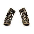 Openwork Scroll Pattern Tube Bead in Two Antique Finishes view 5