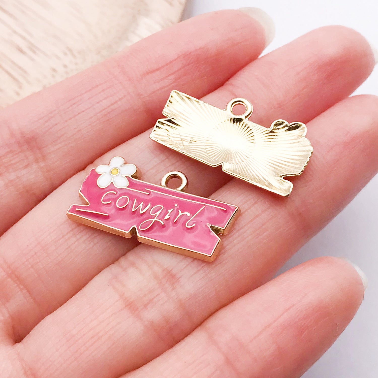 Zinc Alloy Enamel Cowboy Hat Boot Bull Head Charm Pendant for Necklace Bracelet Keychain Making