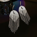 Crystal Chain Tassel Earring Collection with Sparkling Stone Details view 12