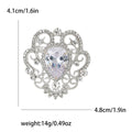 Small Baroque Teardrop Brooch Filigree Rhinestone Four Color view 8