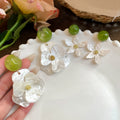 Colorful Floral Statement Earrings in Eight Styles view 3
