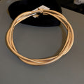 Multi-Strand Twisted Snake Chain Choker Gold Silver view 7