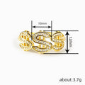 Triple S Crystal Ring in Polished Gold Tone Jewelry view 4