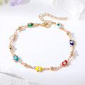 Gold Tone Colorful Flower and Animal Charm Bracelets view 4