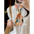 Printed Skinny Scarf Neck Accessories in Five Patterns view 8