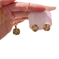 Multicolor Crystal Round Stud Earrings Metal Tone Jewelry view 5