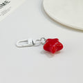 Puffy Five Point Star Resin Keychain With Lobster Clasp And Split Ring view 7