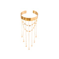 Star Chain Fringe Open Upper Arm Cuff in Two Finishes view 5