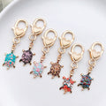 Six-Piece Colorful Printed Turtle Lobster Clasp Charm Assortment view 4