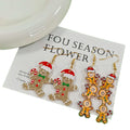 Acrylic Christmas Gingerbread Man Drop Earrings 2 Styles view 5
