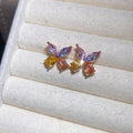 Marquise Crystal Flower Stud Earrings in Four Colors view 8