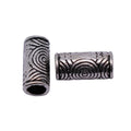 Antique Silver Metal Concentric Circle Tube Bead For Jewelry Making view 4