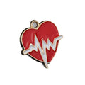 Enamel Heartbeat Heart and Rainbow Cloud Charm Pendants view 5