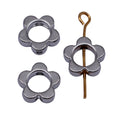 Silver Tone Flower Shaped Large Hole Jewelry Metal Bead view 4