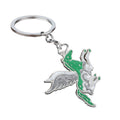 Silver-Tone Winged Horse Metal Keychain in Four Colors view 5