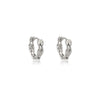 Silver Ripple Hoops