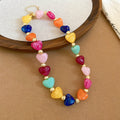 Gold Acrylic Bead Necklaces And Bracelets Multicolor Styles view 10