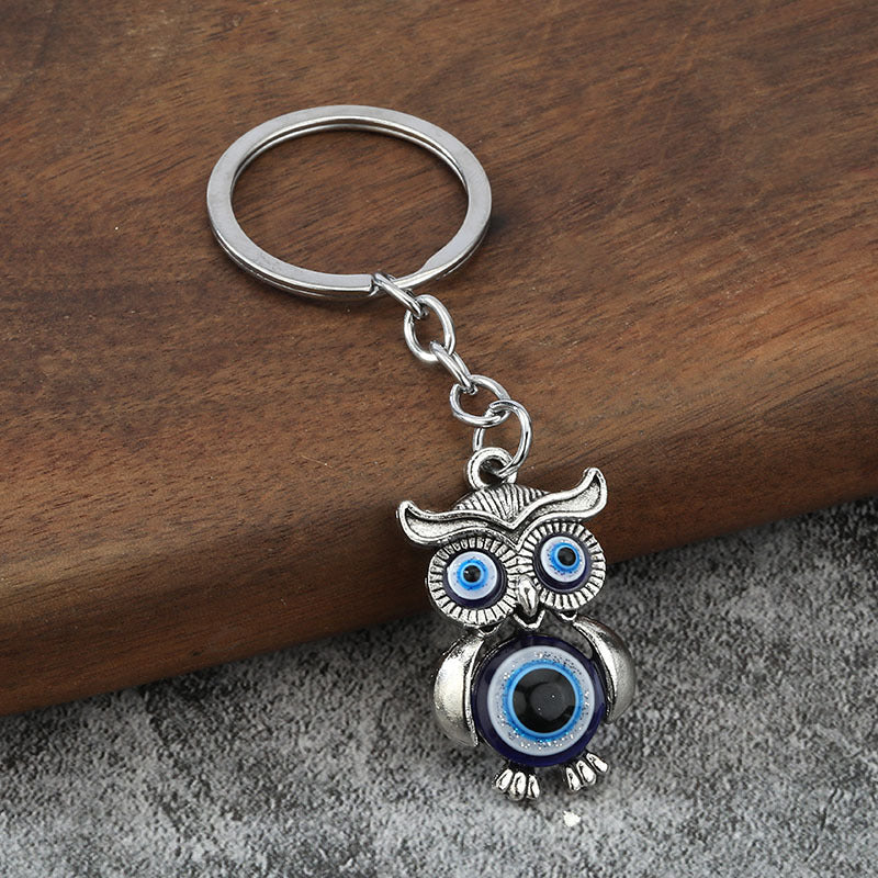 Vintage Rhinestone Animal and Hamsa Keychain Charms for Bags