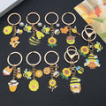 Seventeen Sunflower Bee and Gnome Metal Keychain Designs view 3
