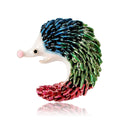 Curled Long Quill Hedgehog Brooch in Four Enamel Colors view 5