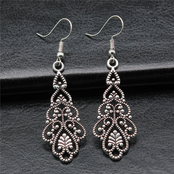 Filigree Teardrop Earrings in Detailed Metal Finishes for Jewelry Making
