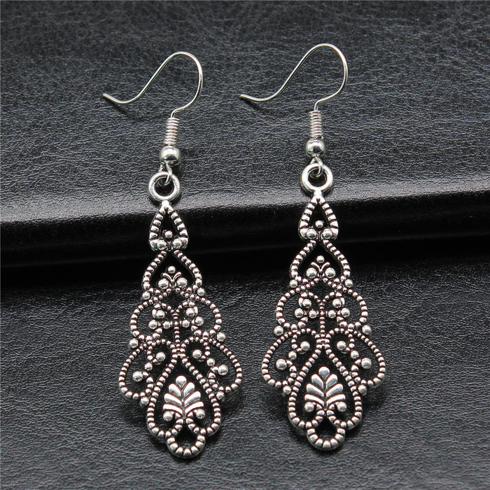 Filigree Teardrop Earrings in Detailed Metal Finishes for Jewelry Making