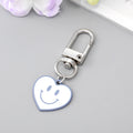 Colorful Heart Smiley Face Clip Keychains in Four Colors view 7