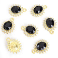 Oval Faceted Glass Jewelry Components For DIY Earrings And Bracelets Charms view 6