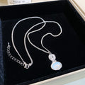 Silver Spiral Disc Oval Cabochon Necklace Earrings view 6