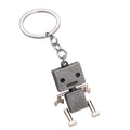 Metal Robot Figure Keychain in Bronze, Silver, and Copper Colors view 5