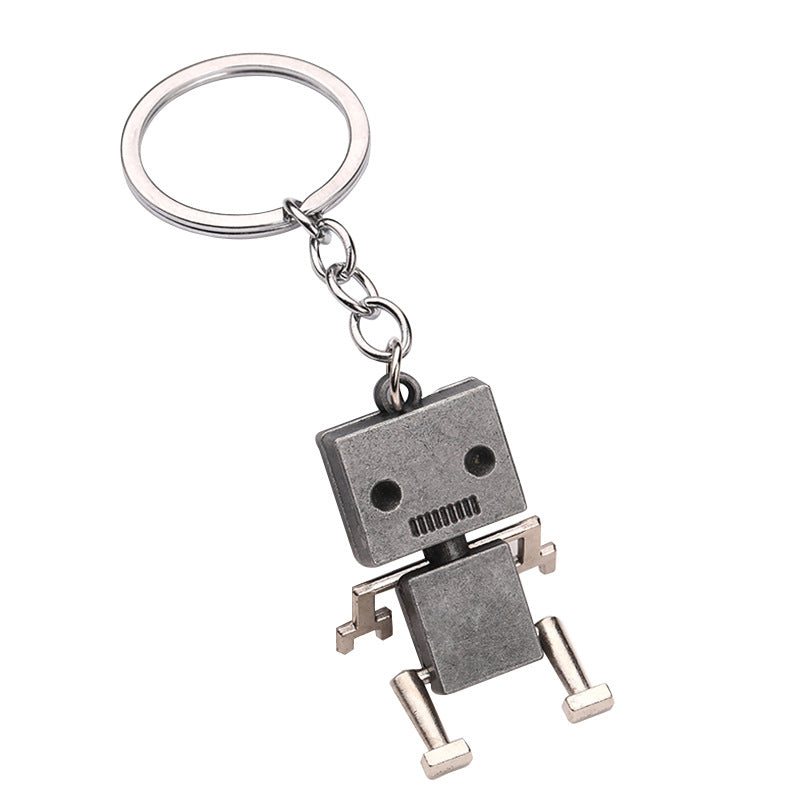 Creative Movable Robot Zinc Alloy Keychain Cartoon Bag Charm