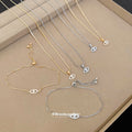 Crystal Evil Eye Pendant Necklaces Bracelets Gold Silver Six Styles view 3