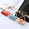 Crystal Striped Mini Handbag Keychains in Three Colors plus Assorted view 3