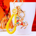 Crystal Flying Horse Keychains with Six Fortune Cord Options view 7