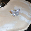 Seven Mixed Butterfly Crystal Rings And Left Or Right Ear Clips view 4
