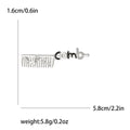 Comb Script Crystal Brooch Gold and Silver Metal Pin view 7