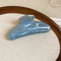 Four Blue And White Marbled Hair Claws In Standard Or Flower Shapes view 8