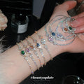 Gold Silver Oval Crystal Slider Tennis Bracelets 10 Styles view 2