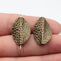 Twisted Hammered Marquise Beads in Three Metal Finishes view 6