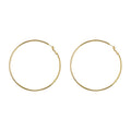 Thin Round Hoop Earrings In Six Sizes And Silver Gold Tones view 5