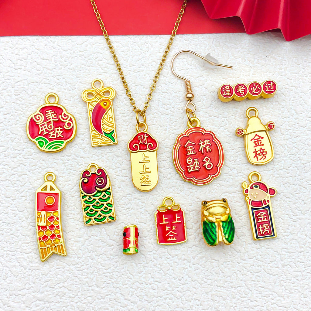 Gold Tone Zinc Alloy Scholar Hat Charm Pendant for DIY Bracelet Hair Tie Jewelry