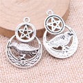 Raven Moon and Pentagram Metal Pendants in Ten Variations view 3