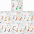 Gold Enamel Butterfly Bird Necklace Earring Sets 7 Styles view 2