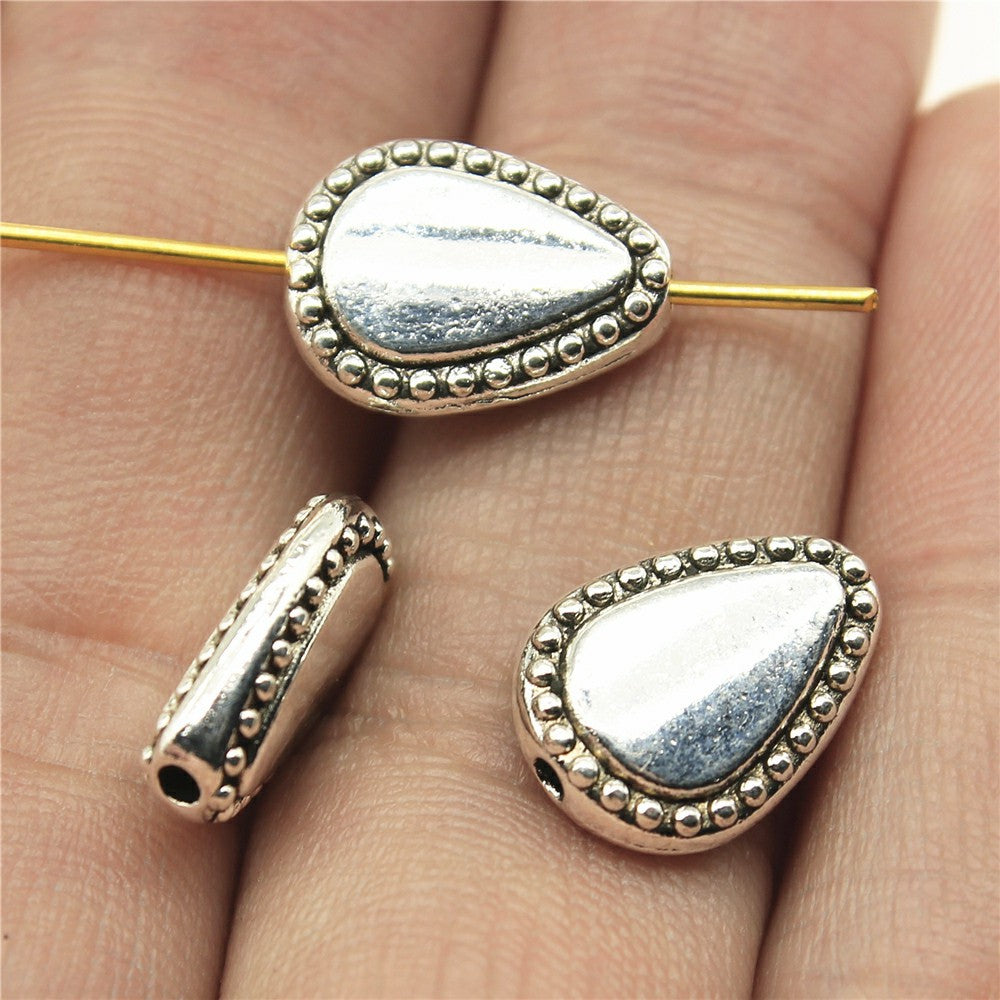 13x10x3mm 1.7g Multicolor Zinc Alloy Teardrop Small Hole Spacer Beads for DIY Bracelet Jewelry