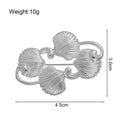 Silver Tone Shell Shell Metal Brooch Pin for Jackets and Lapels view 2
