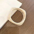 Four Brown Or Cream Irregular Wide Marbled Resin Bangle Designs view 8